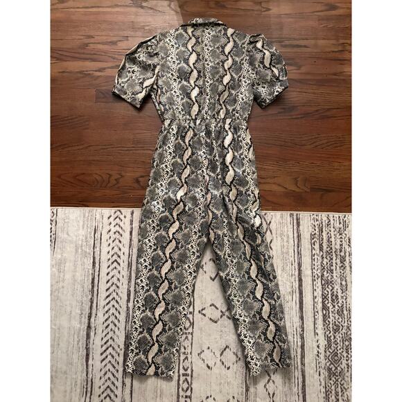 Kittenish Snake Print Faux Leather Jumpsuit Medium - Picture 6 of 6